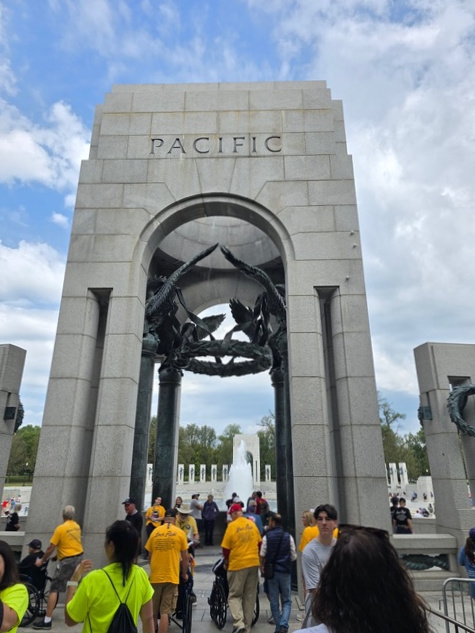 Pacific Theater memorial arch at the World War 2 memorial.
